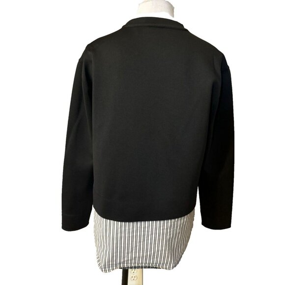 DKNY Top S Small The Everywhere Sweatshirt Black Blue White Crystals NWT NEW - Picture 3 of 15